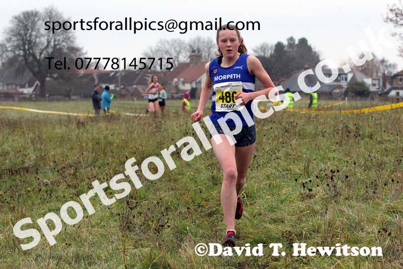 Womens under-17s and under-20s, 2021 North Eastern Cross Country Championships, Sedgefield. Photo: David T. Hewitson/Sports for All Pics